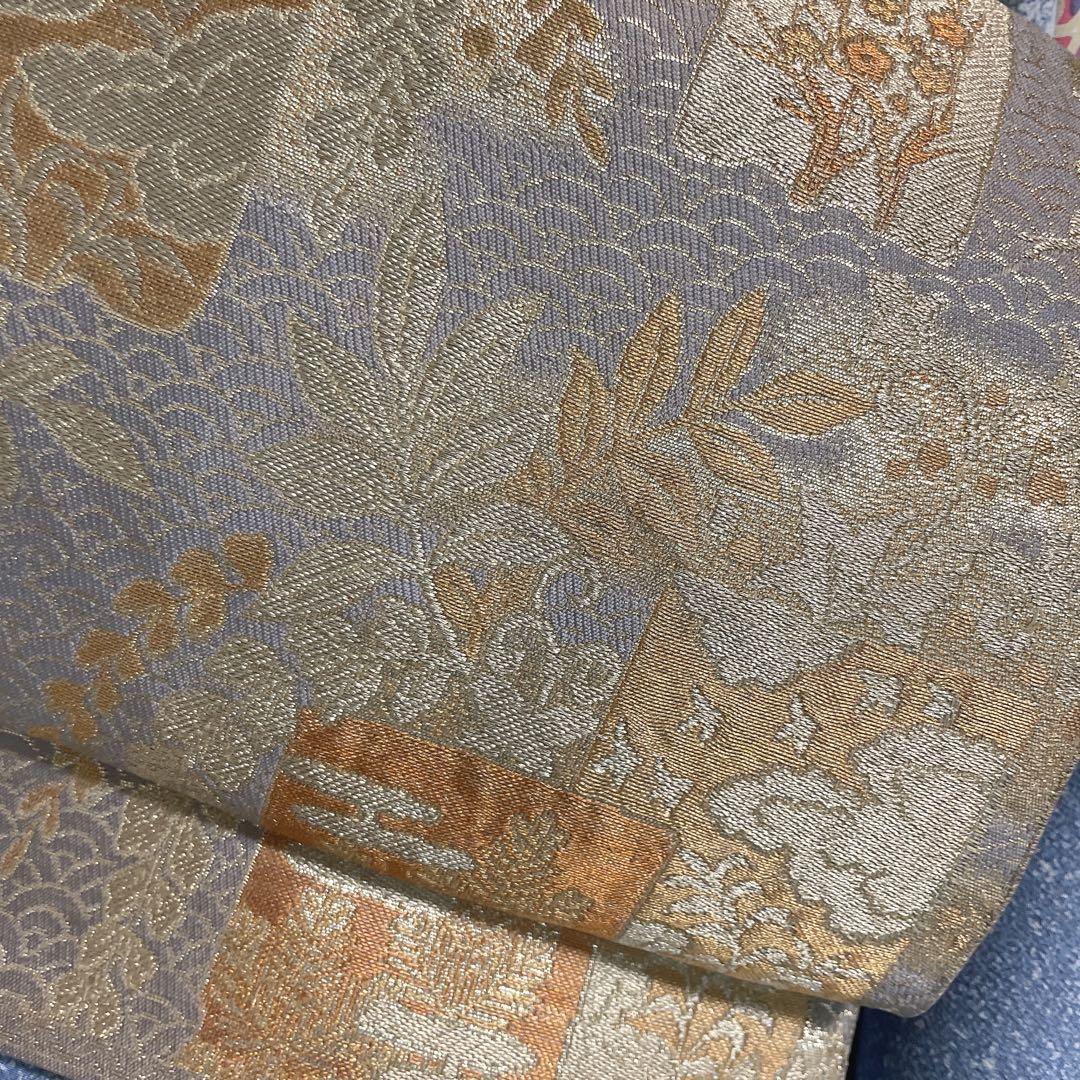 訪問着　フルセット　枝垂れ柳　地紙　丸紋　叩き染　着物　I2