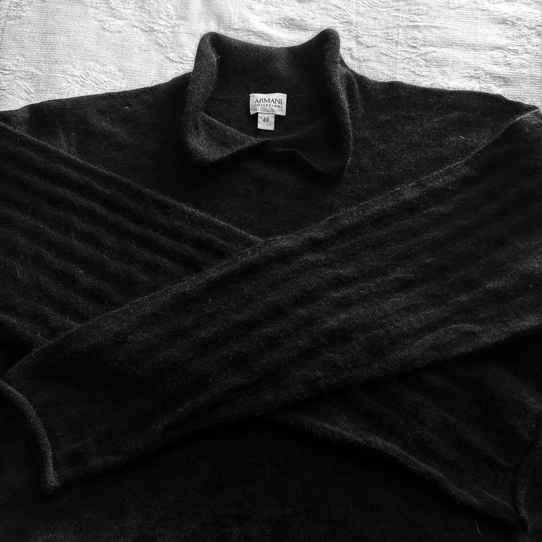 トップス archive armani 100% cashmere knit shirt