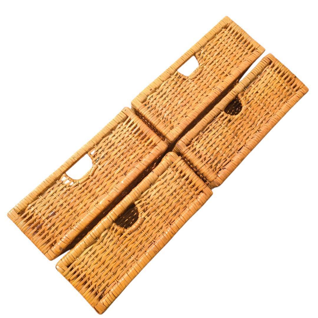 籐 ラタン チェスト4段 インテリア 昭和レトロ 箪笥