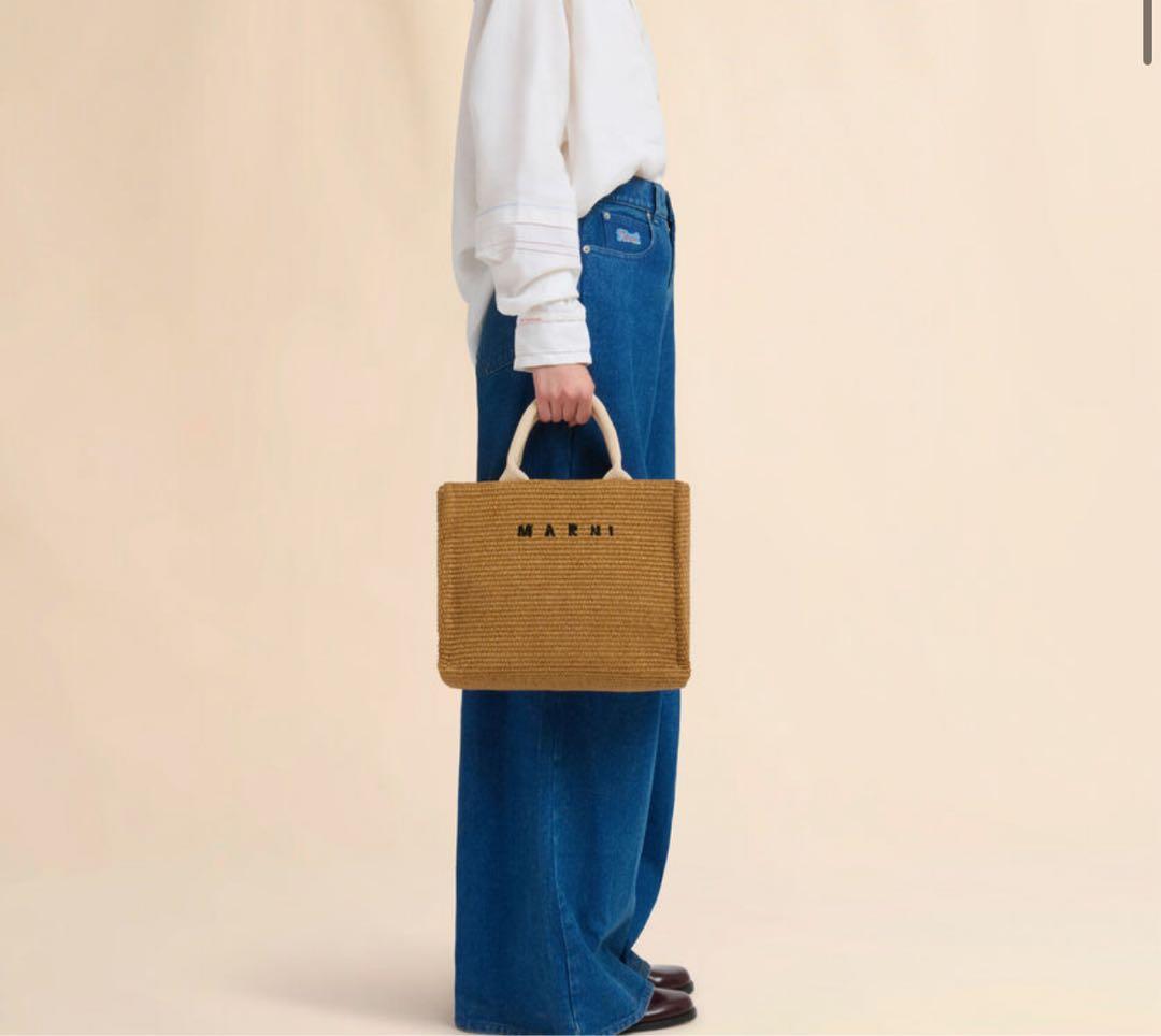 MARNI ナチュラル トートバッグ スモール　かごバッグ