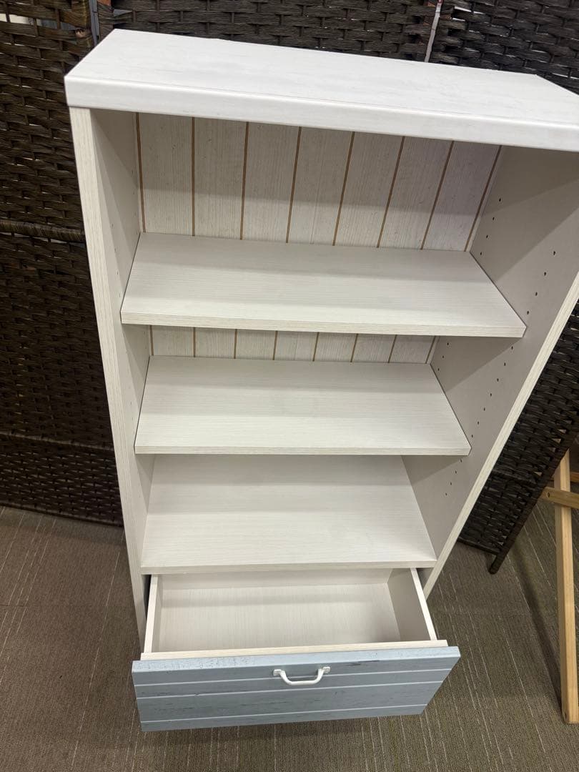 【洗浄消毒作業済】ニトリ　フリーラック　マリーナ　SEA1260HWW&BL