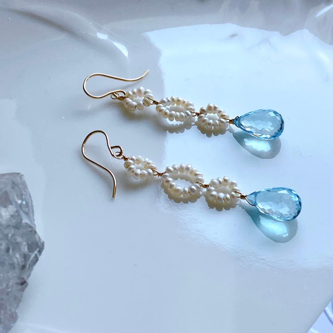 マルモ◆水晶×黒蝶貝トリプレットストーンチャーム✧カイヤナイト