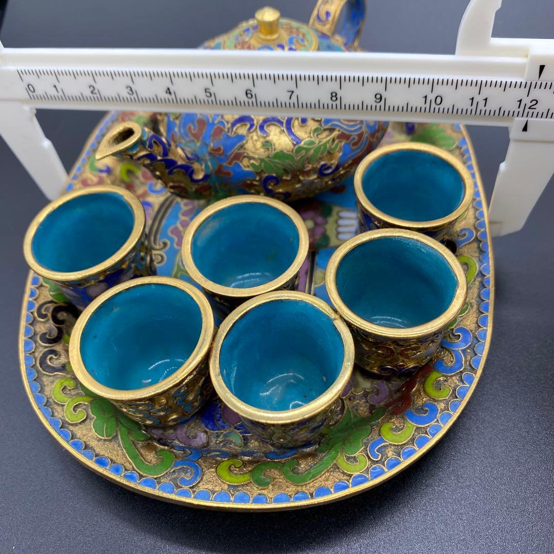 アンティーク　中国七宝焼　ミニサイズ　セット