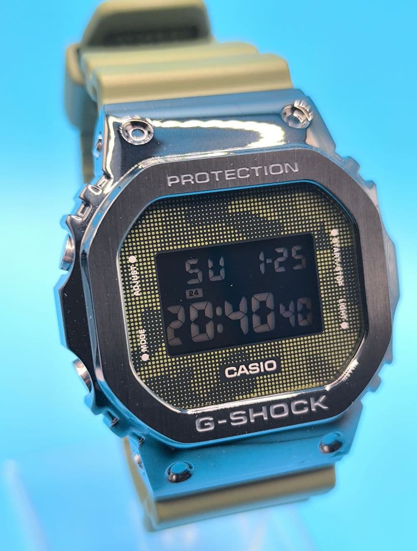【極美品】G-SHOCK GM-5600B-3JF 迷彩グリーン電池新品