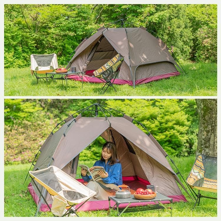 4〜5人用キャンプテント 2WAY使用