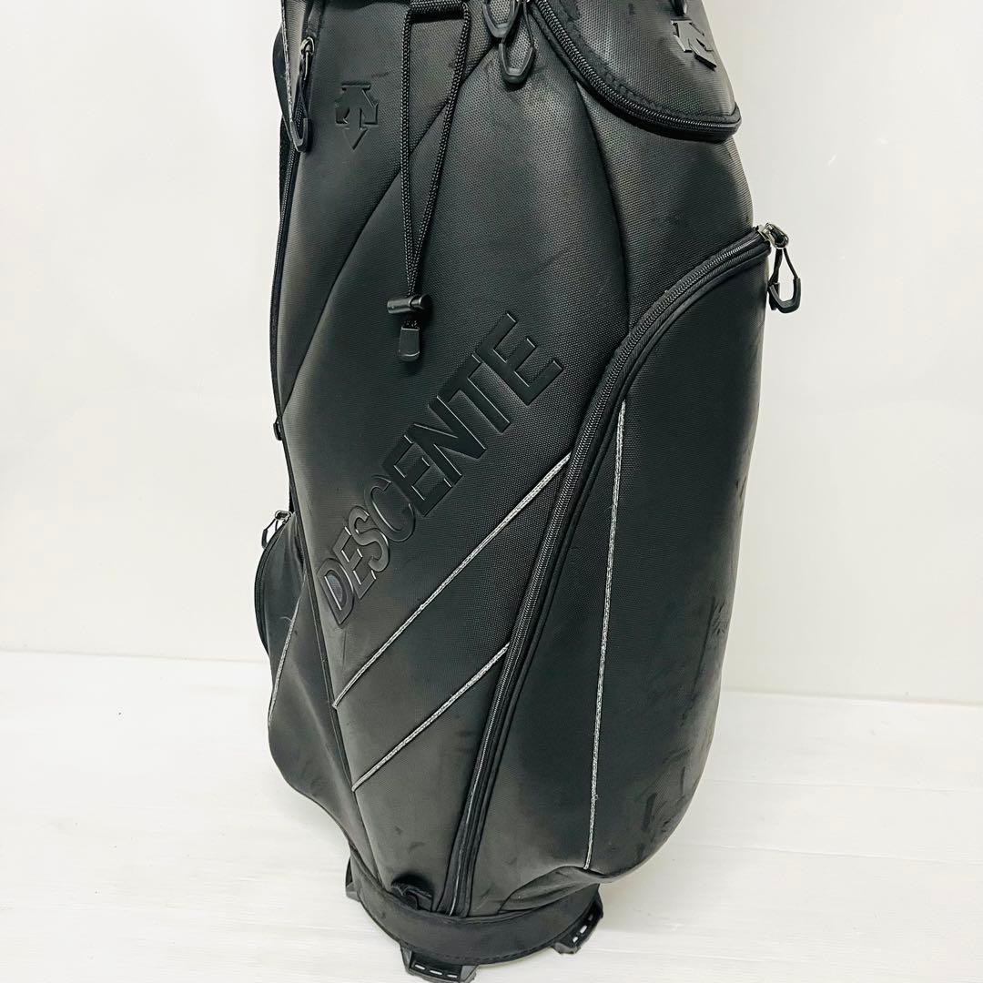 DESCENTE デサント　キャディバッグ　キャディバック　ゴルフバッグ　黒