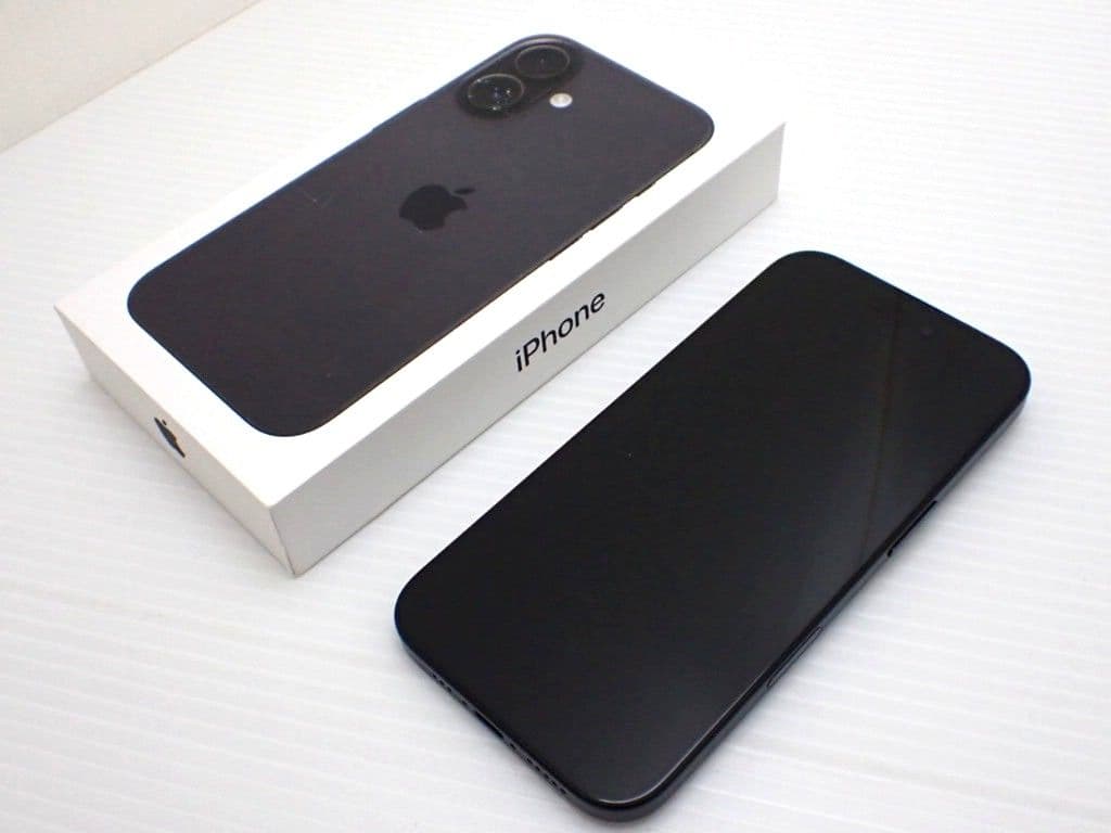 【未使用 動作確認済iPhone16 128GB ブラック SIMフリー5G対応