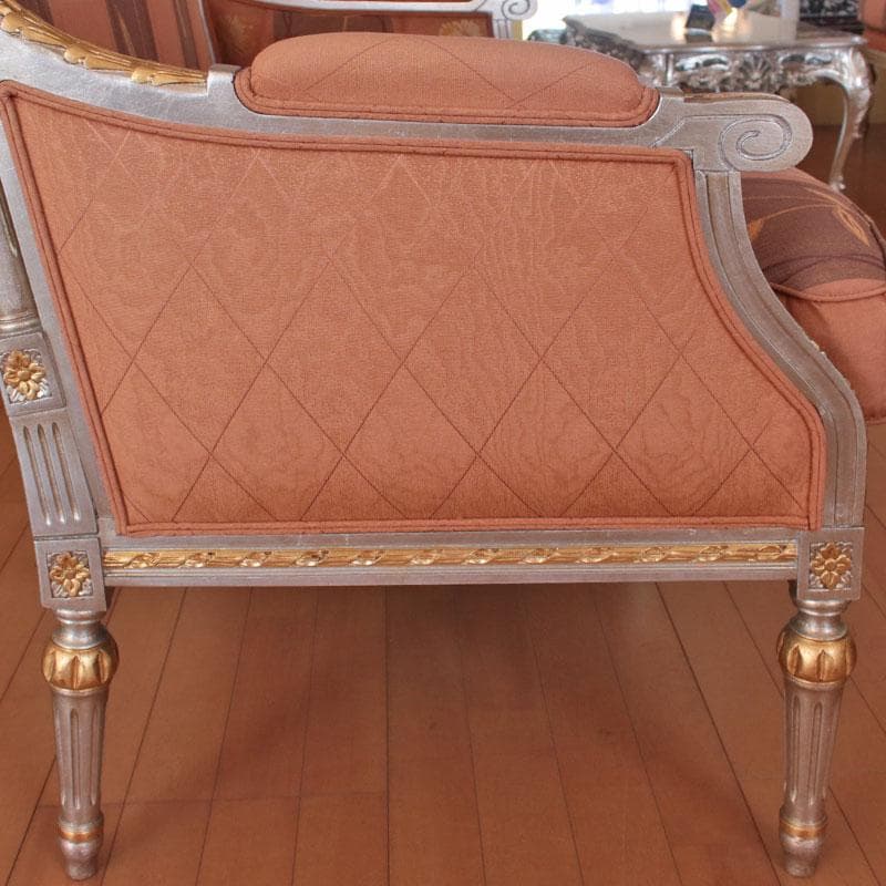 イタリア製二人掛けソファ ダブル クラシック ラブソファ レトロ 122-145