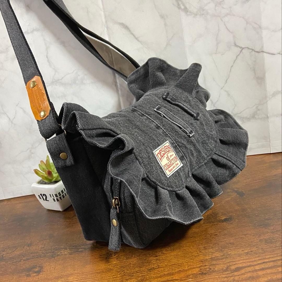 専用*No.22 デニムリメイク【お財布付きバッグ・ダブルZIPバッグ】