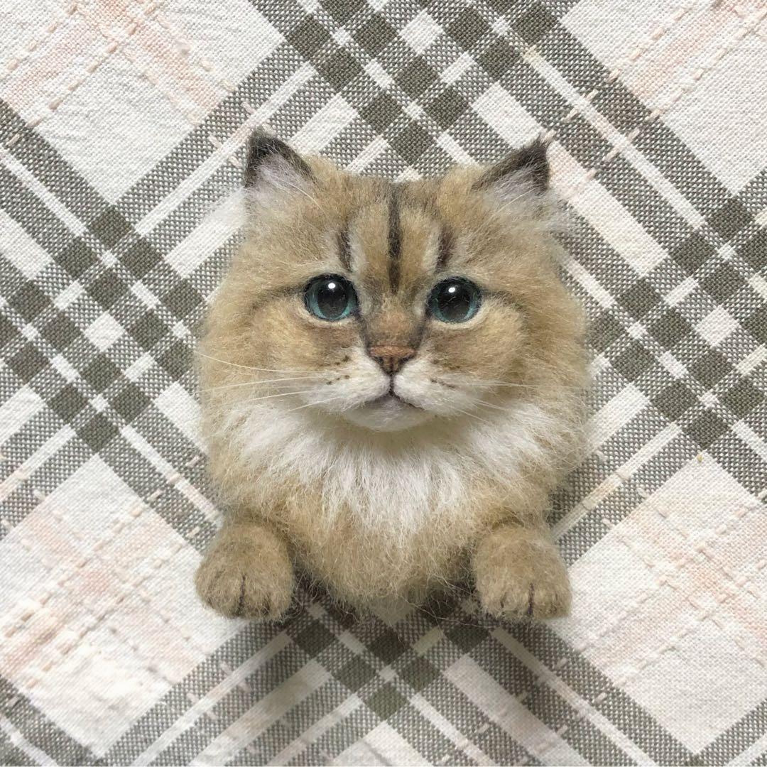 羊毛フェルト 猫 ハンドメイド 朱美