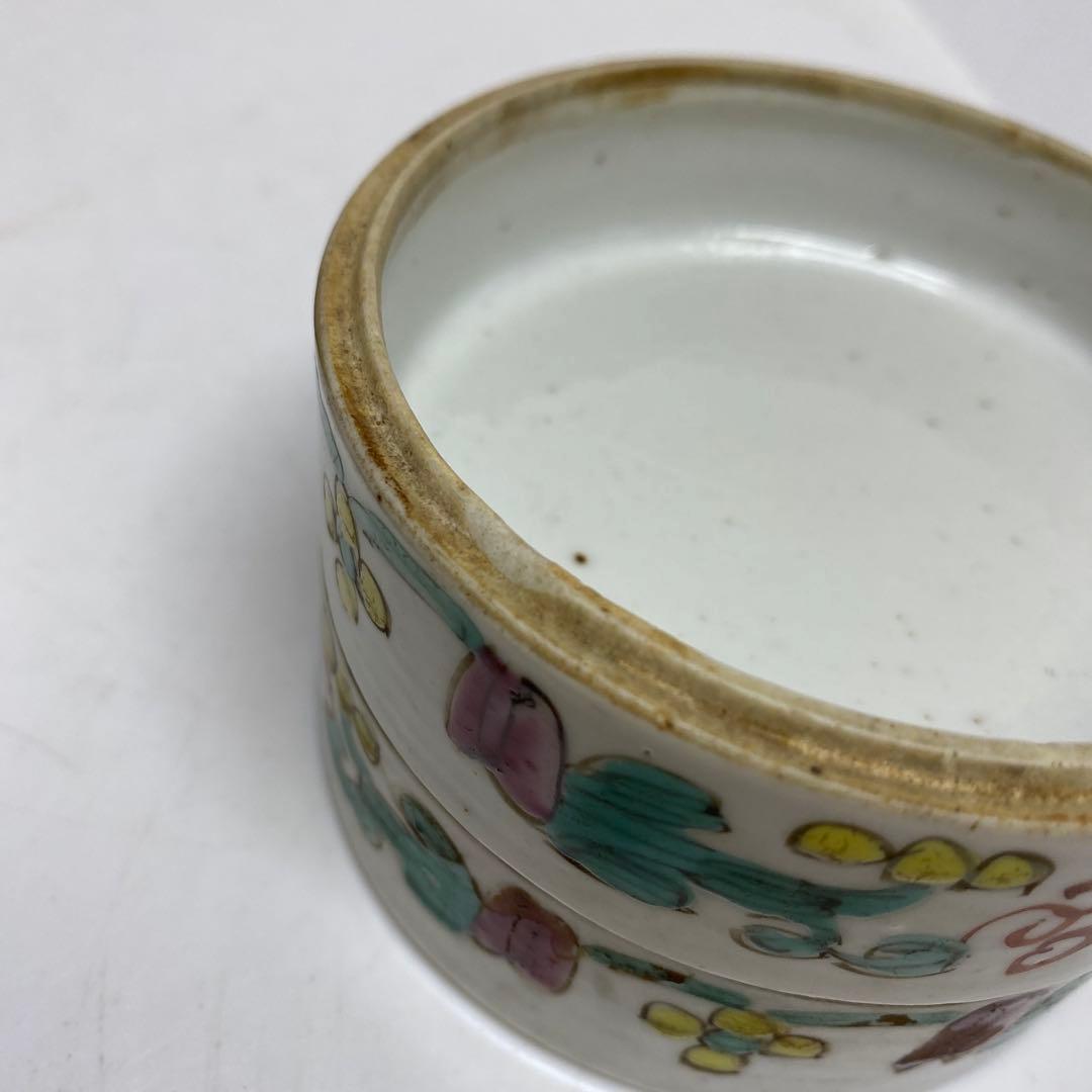 中国清時代　粉彩段重　幅約9㎝　トヒオオ　東さ8-0107☆2F