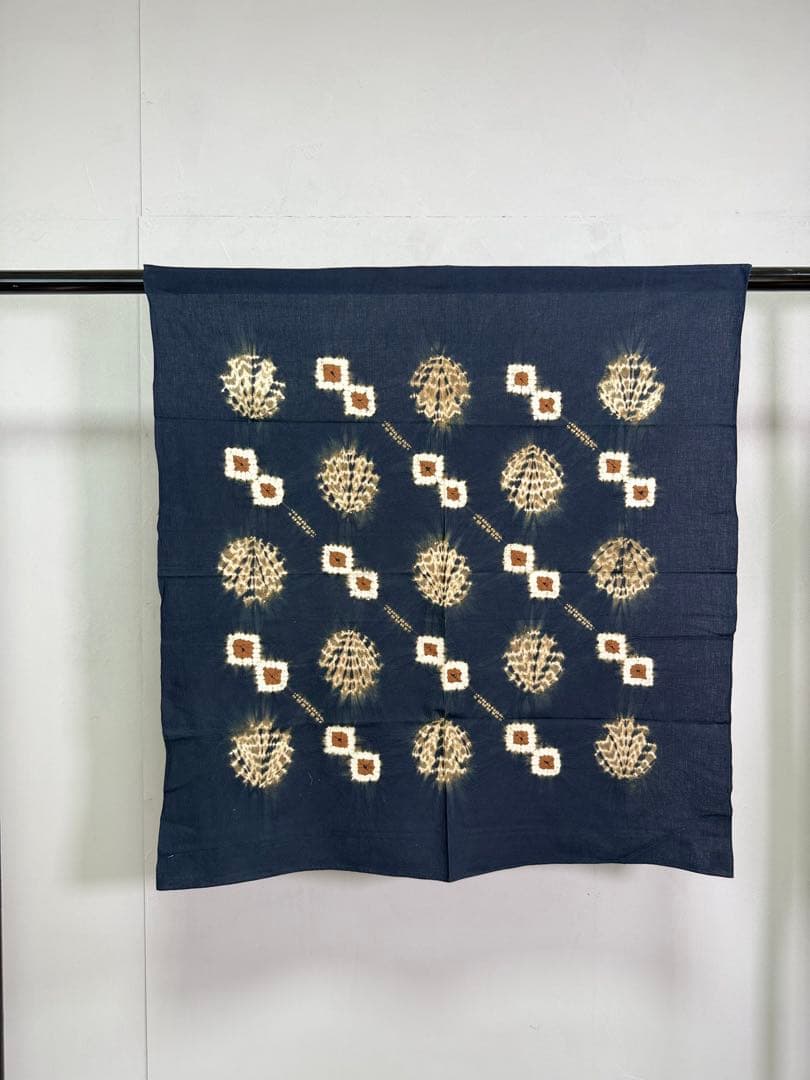 N27 「片野元彦」藍染絞り作家 有松鳴海絞り 天然草木染古布 和装着物