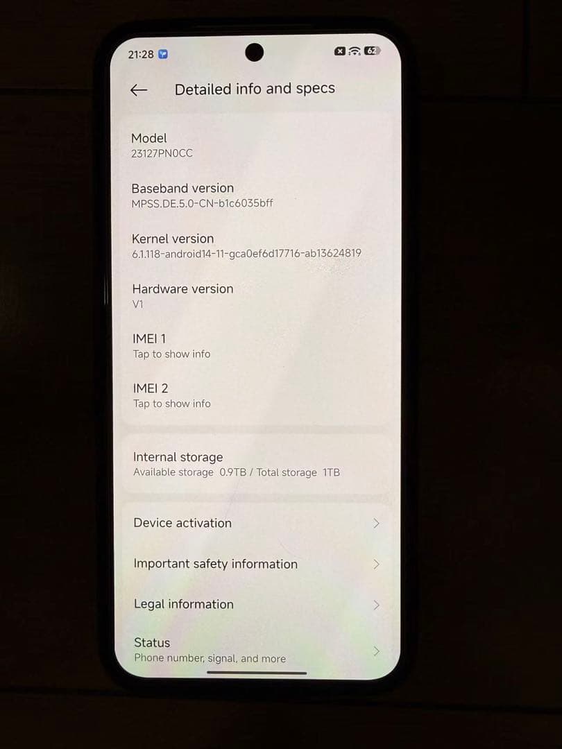 Xiaomi 14 中国版 SIMフリー 16GB/1TB 美品 デュアルSIM