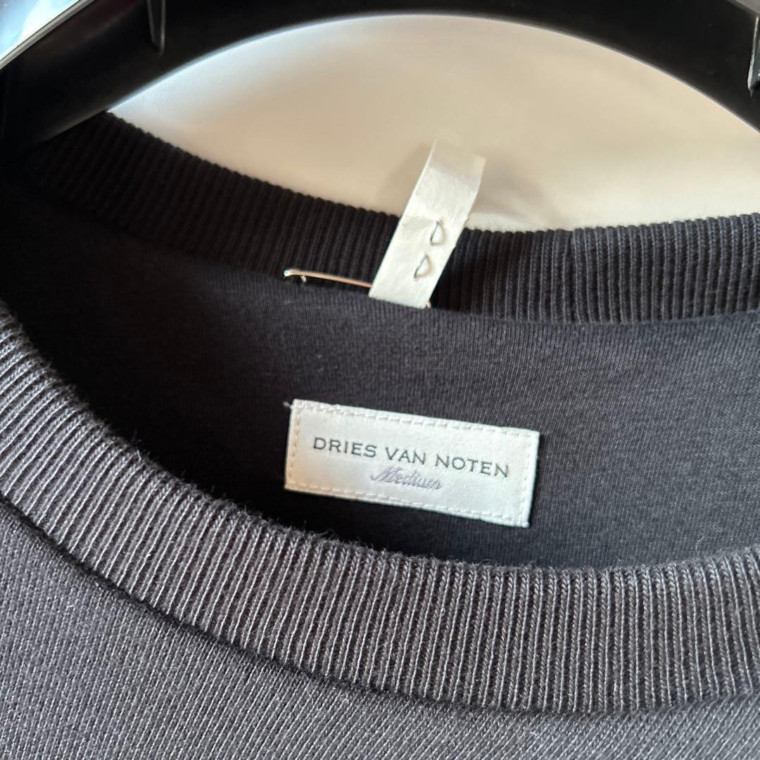 DRIES VAN NOTEN 黒 ドレープスウェット