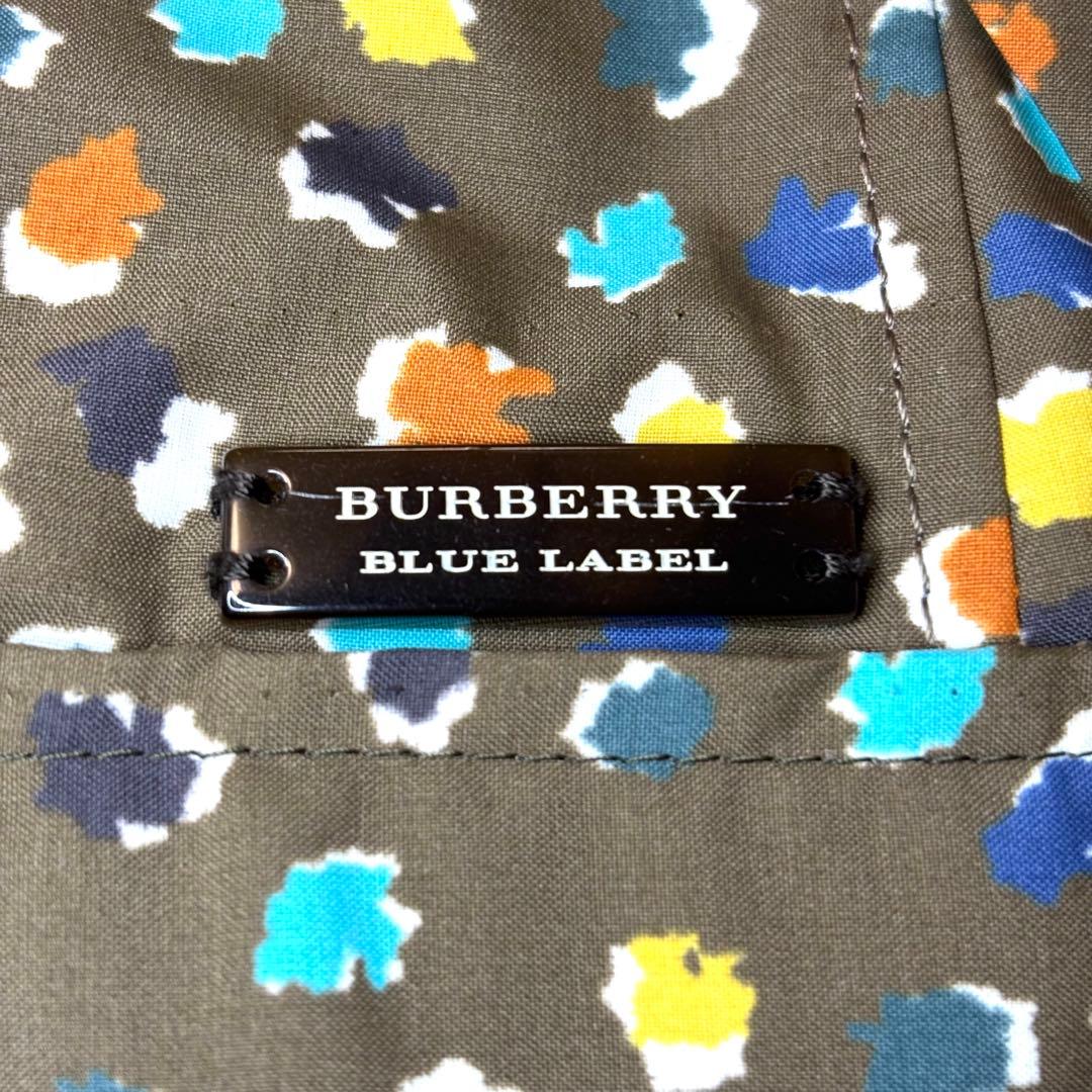 【未使用】バーバリー ブルーレーベル レインコート 総柄 ポーチ付き 38 M