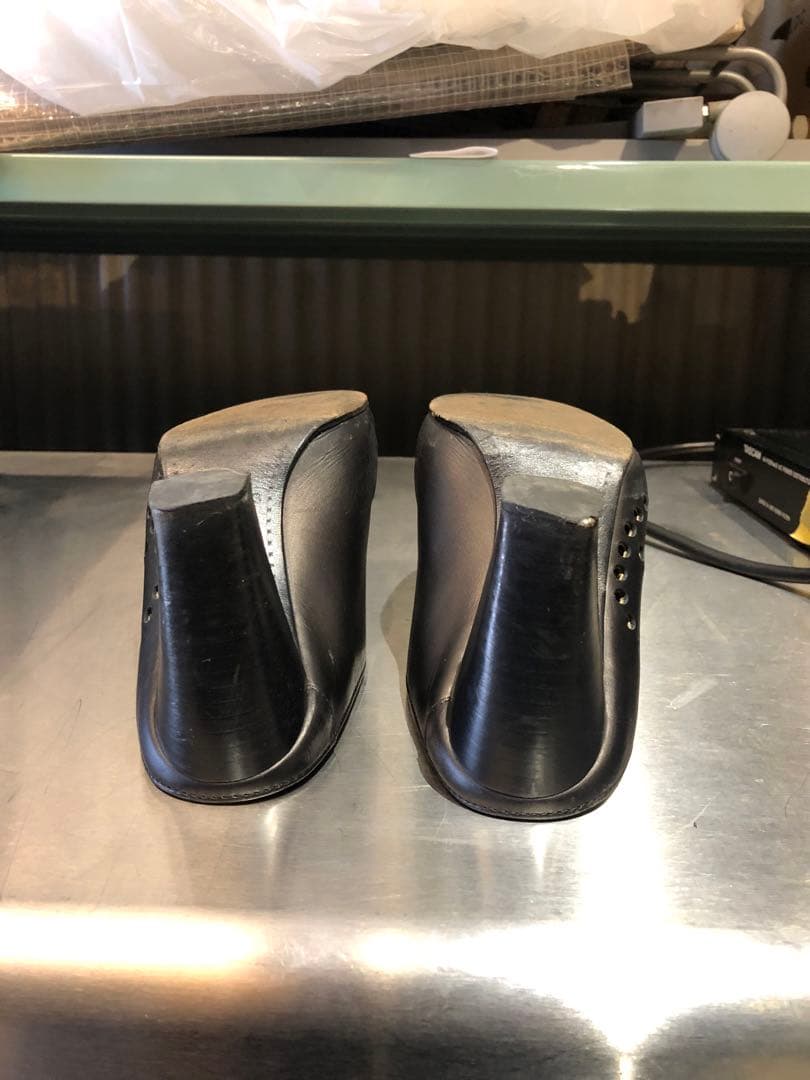 エルメス ミュール レザー ブラック サイズ35 エヴリン レディース ヒール