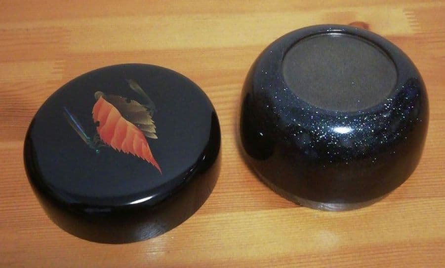 崎田宏作　水鏡　蒔絵　内銀　棗　共箱　共布　略歴付　茶道具