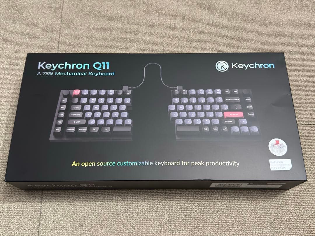 【限定特価】Keychron Q11 QMK US配列 赤軸 / ほぼ未使用
