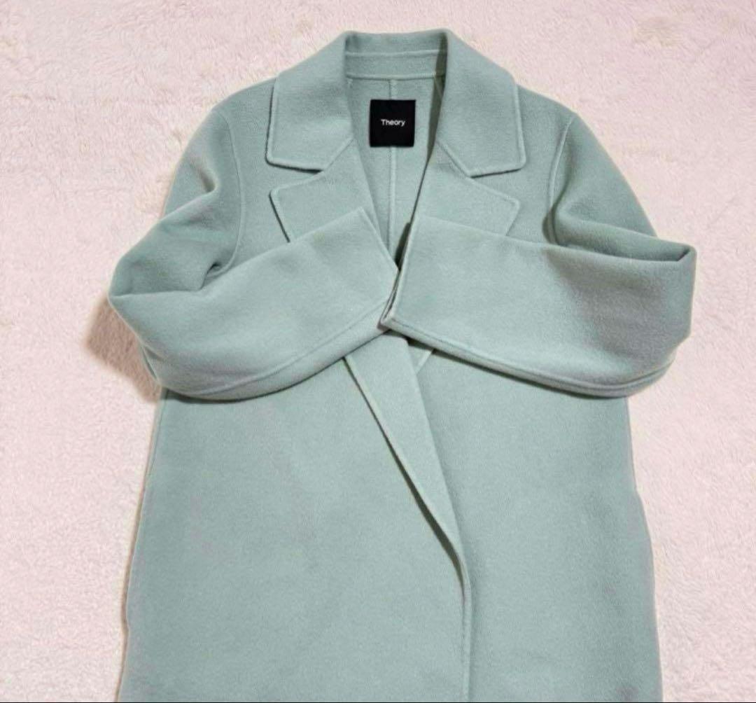 セオリー　ウール　カシミヤ　ダブルフェイスコート　カシミヤ混　Pコート　22AW