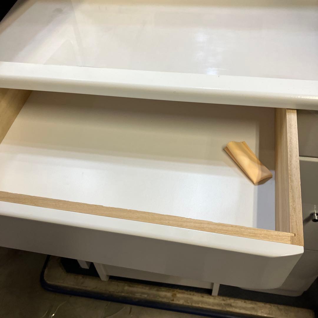 ニトリ 三面鏡 鏡台 椅子セットドレッサー 白 北欧風 洋風