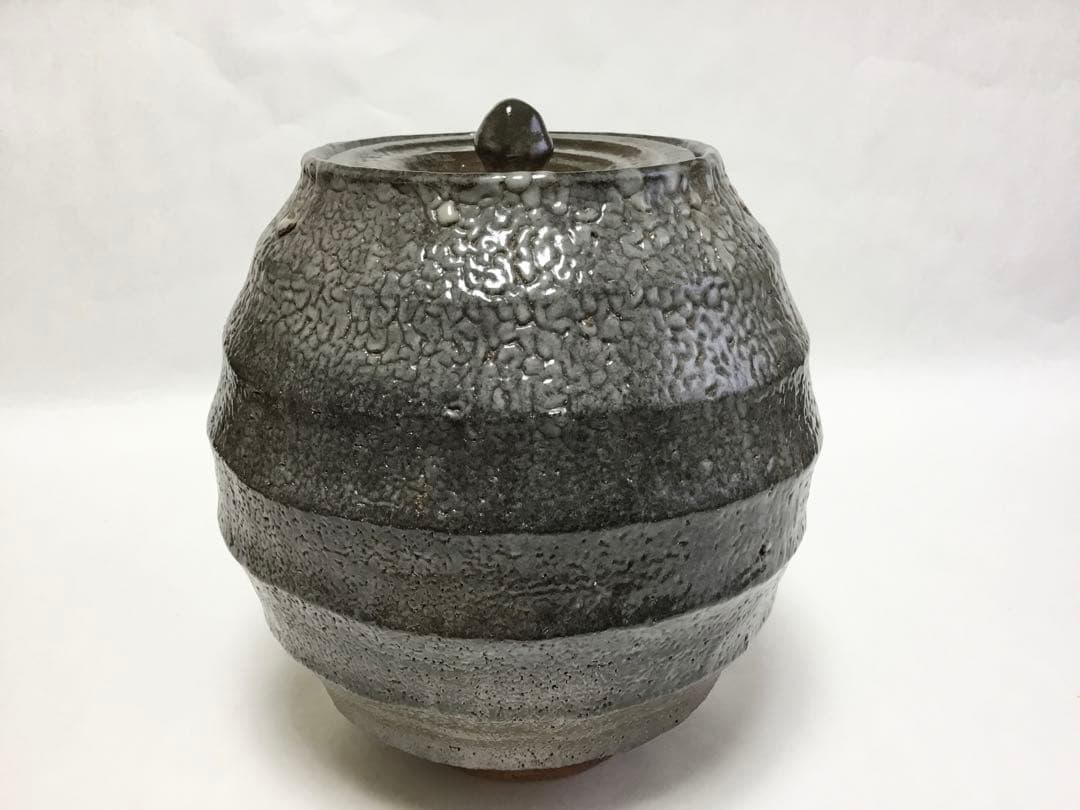 茶道具 古物品 水指 唐津 捻貫 島谷啓介 木箱入