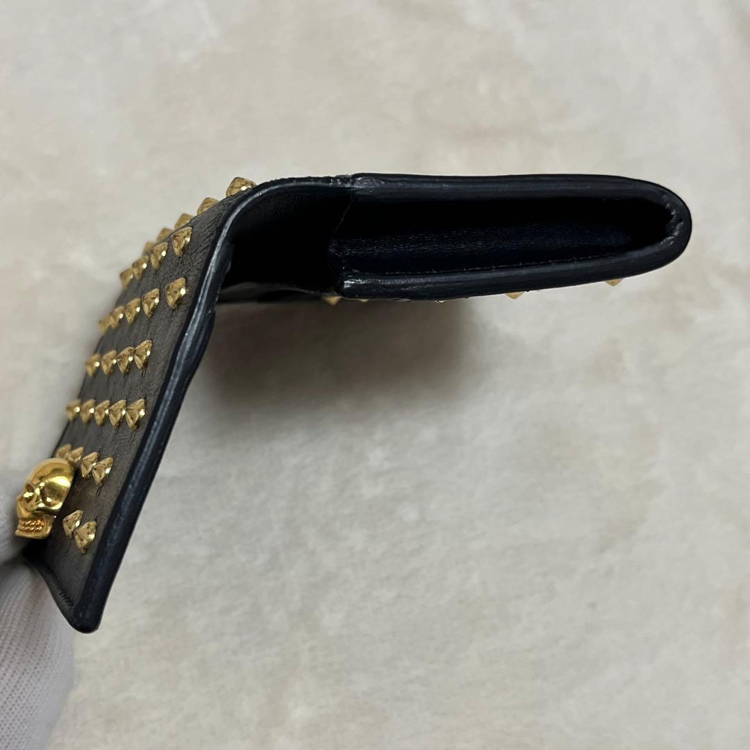 アレキサンダーマックイーン カードケース　スカル　スタッズ　名刺入れ