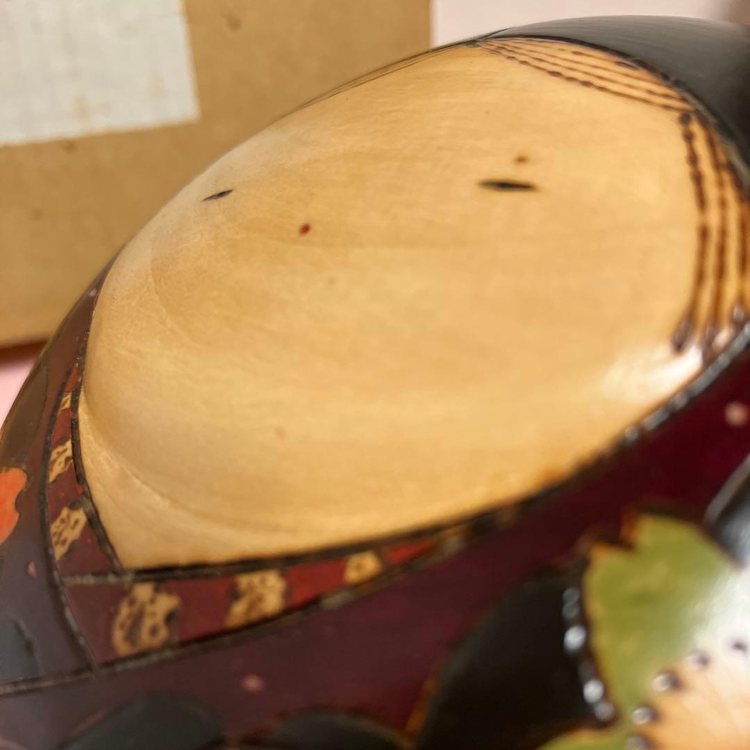 桜花　桜と蝶の手描き木製こけし