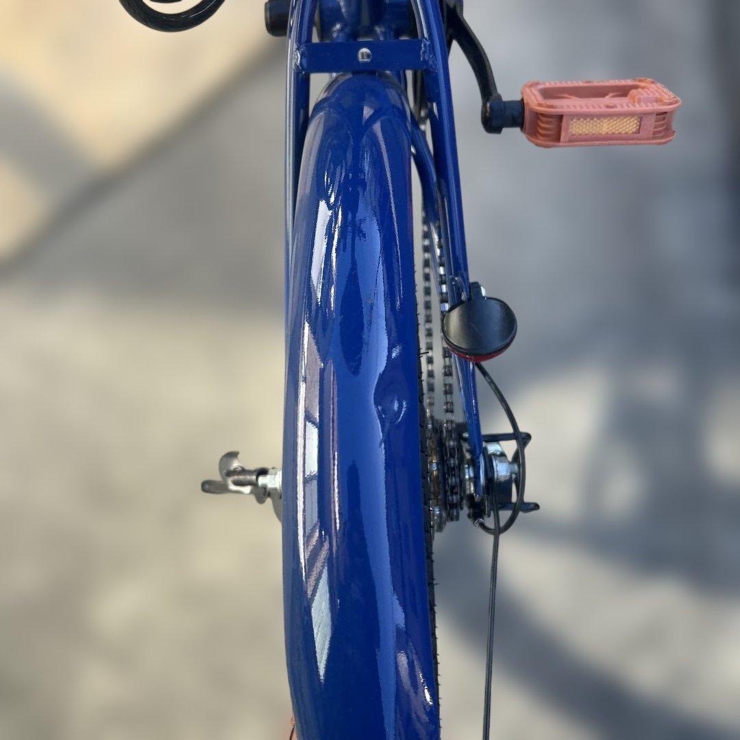 青い折りたたみ自転車　20インチ　直接取引