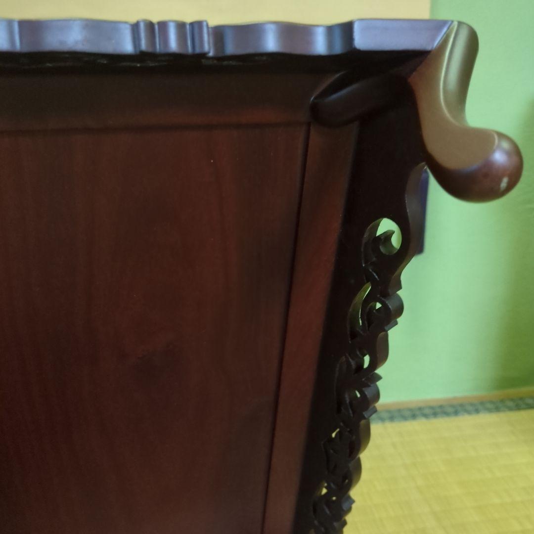 さっち、花台、唐木紫檀無垢、新品箱入り