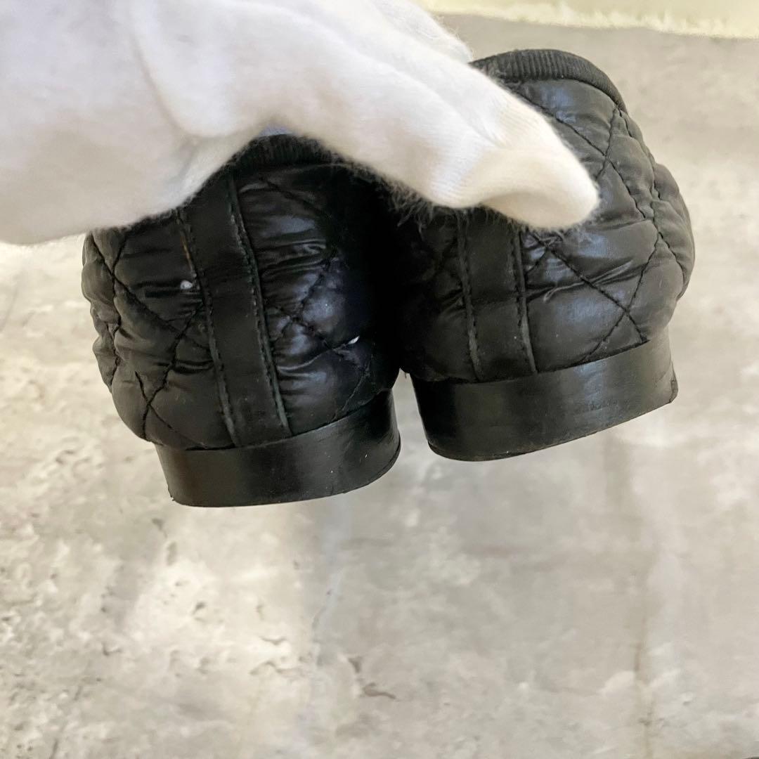 CHANEL バレエシューズ リボン ココマーク 36 1/2 ブラック 23㎝