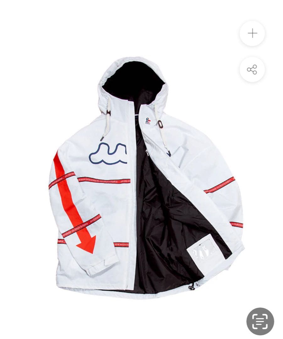 ムータマリン　ホワイトナイロンジャケット 早い者勝ち　格安