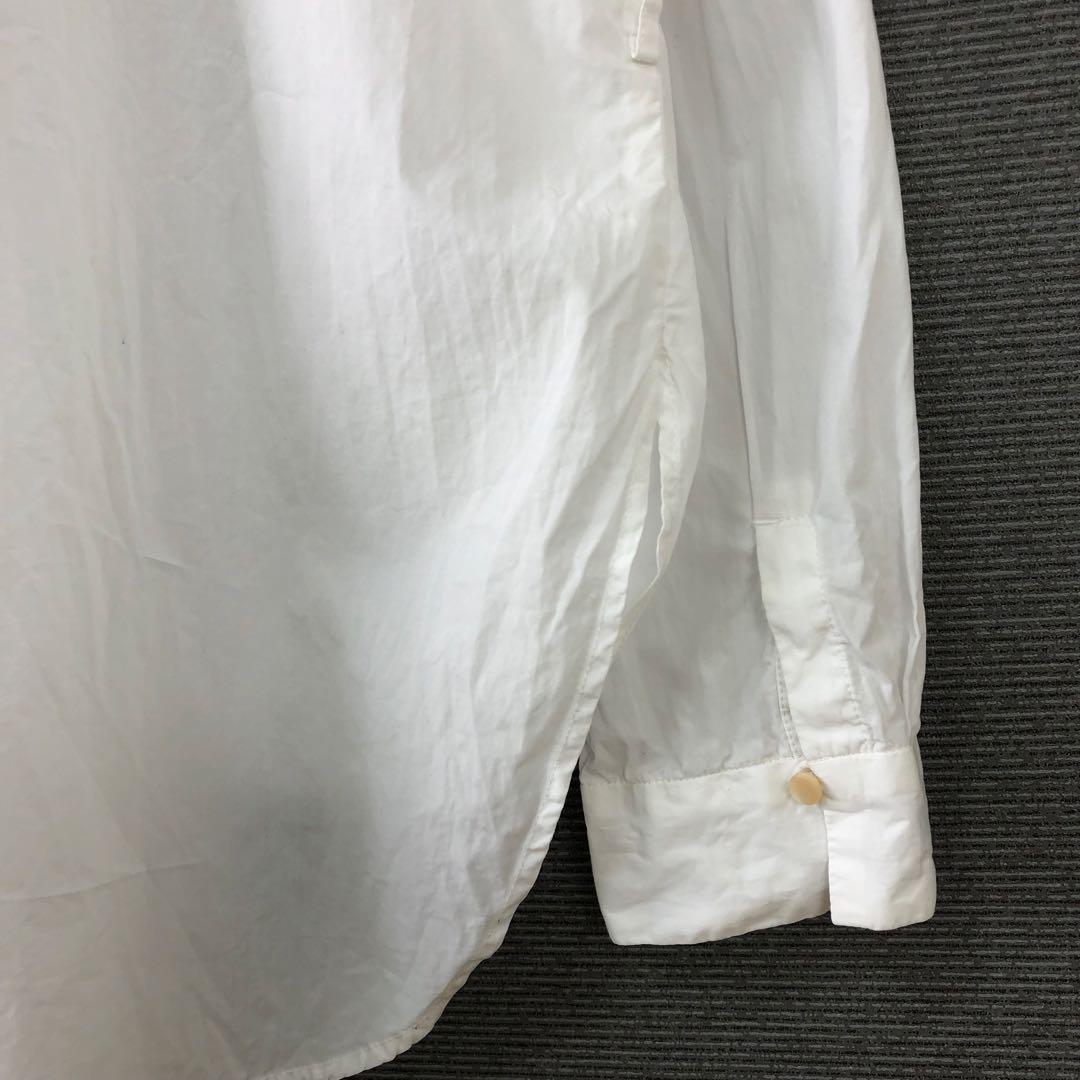 PallasPalace パラスパレス ノーカラーシャツ ブラウス ホワイト