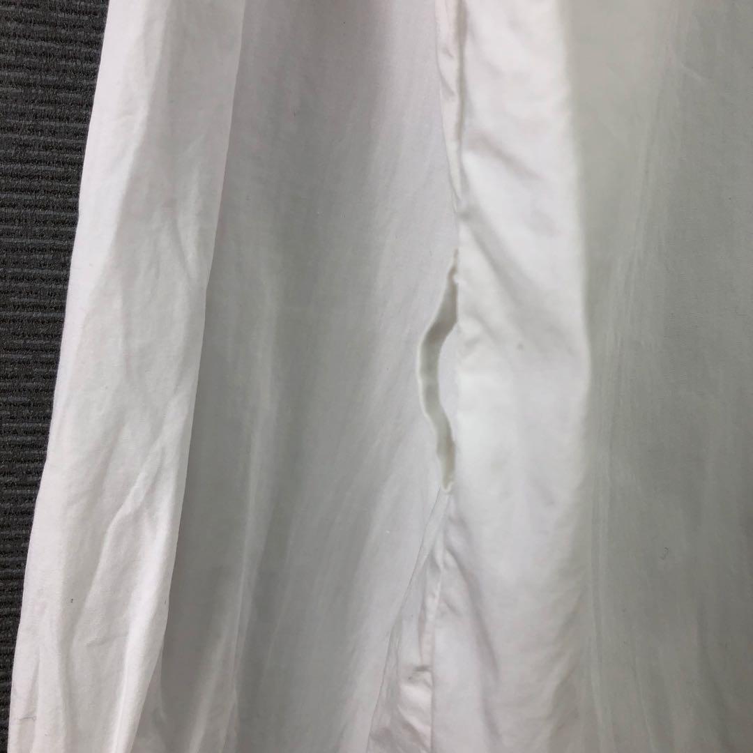 PallasPalace パラスパレス ノーカラーシャツ ブラウス ホワイト