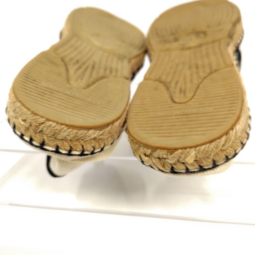 えな様★CHANEL シャネル エスバドリーユ 36 フラット 23cmカメリア