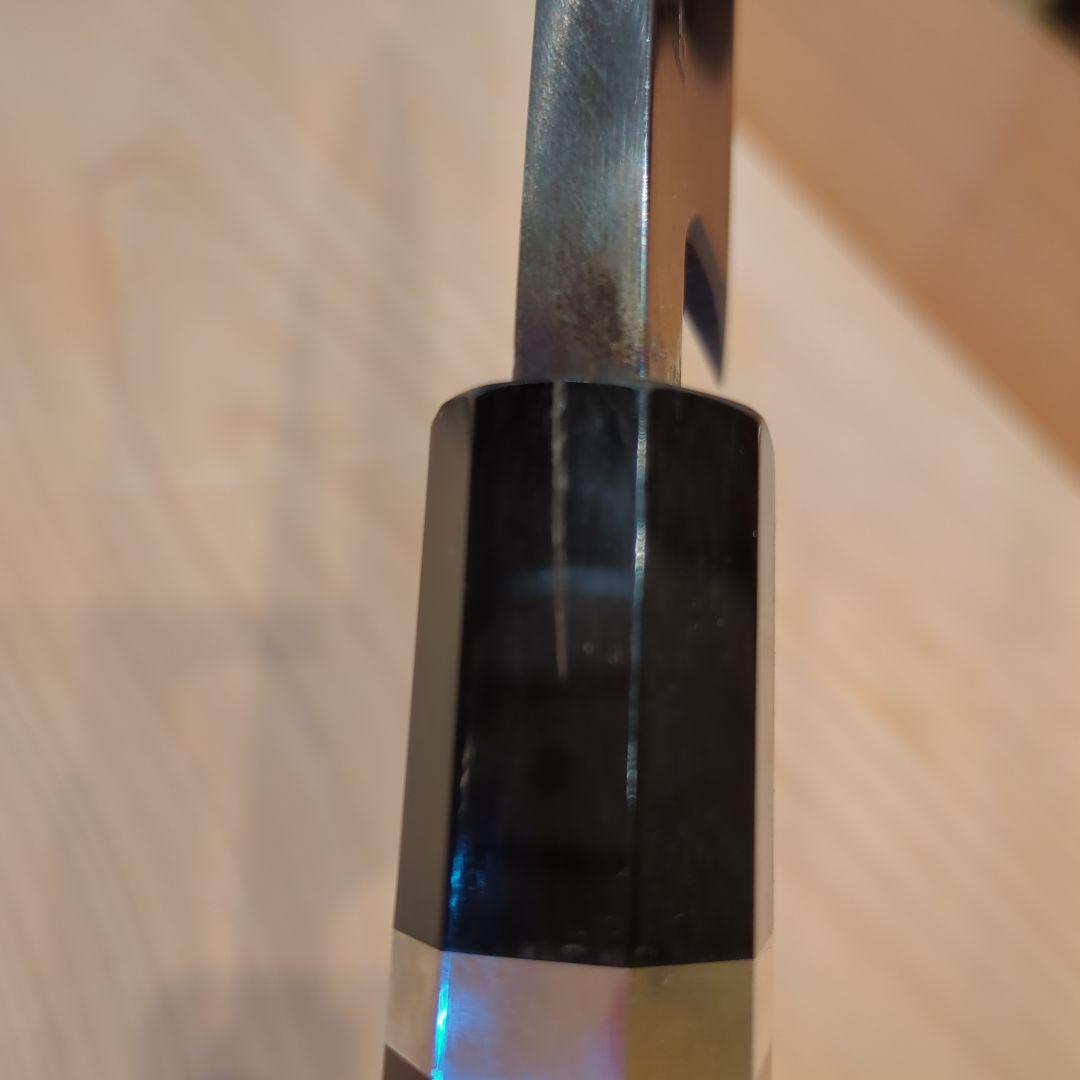 尚台正吉　出刃包丁 八寸　上（青鋼）黒檀柄