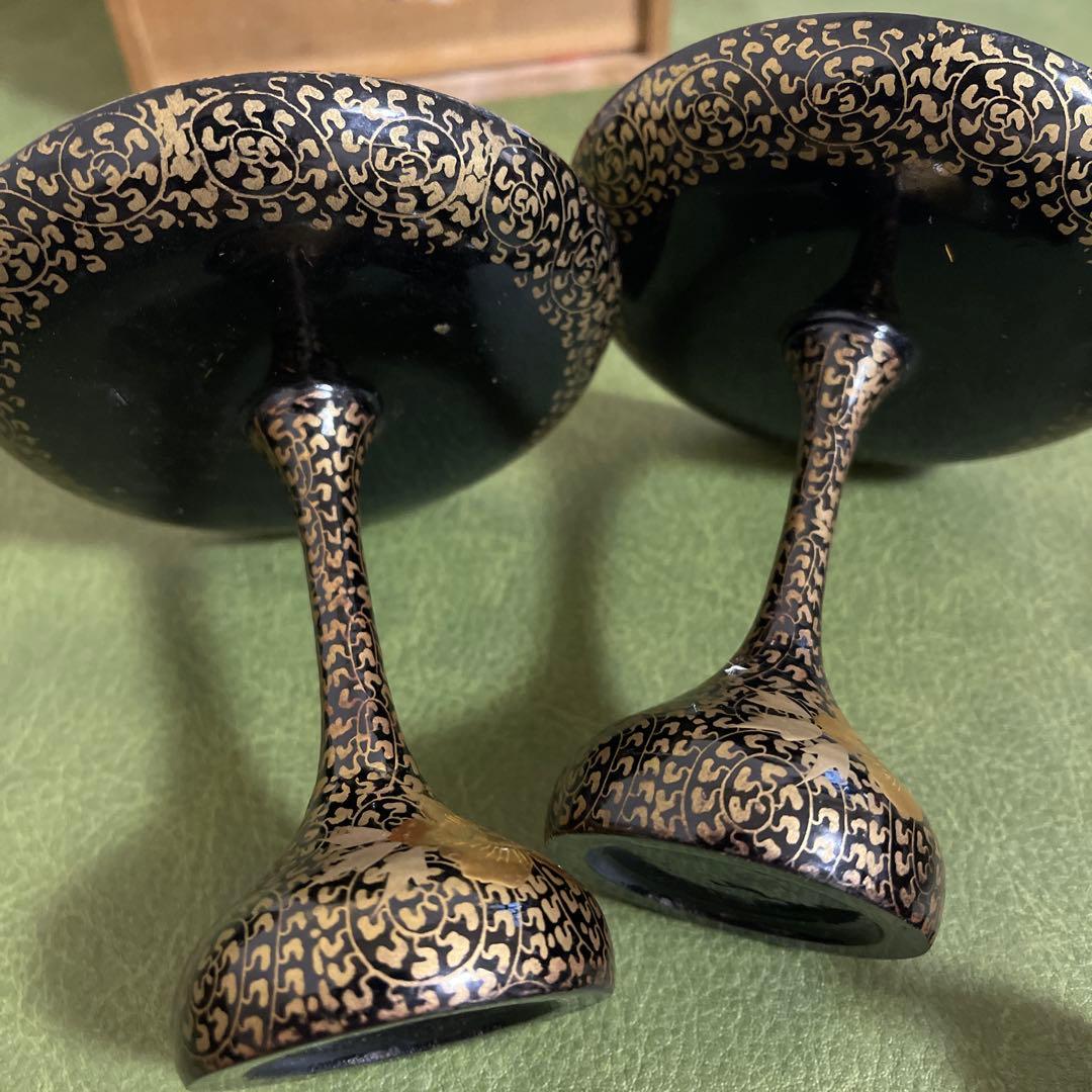 お雛様　お道具　懸盤膳揃　漆塗　木製　蒔絵　ヴィンテージ品