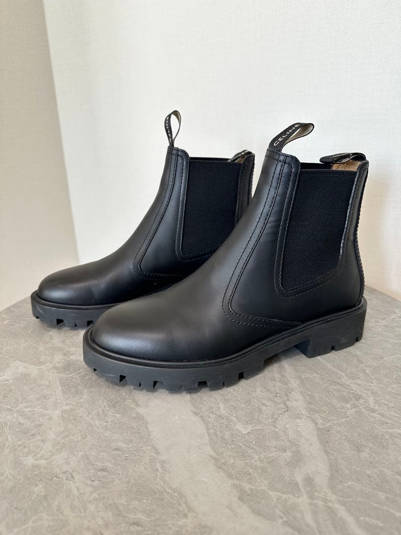 ⭐︎新春⭐︎CELINE マーガレット チェルシーブーツ ショートブーツ ブラック