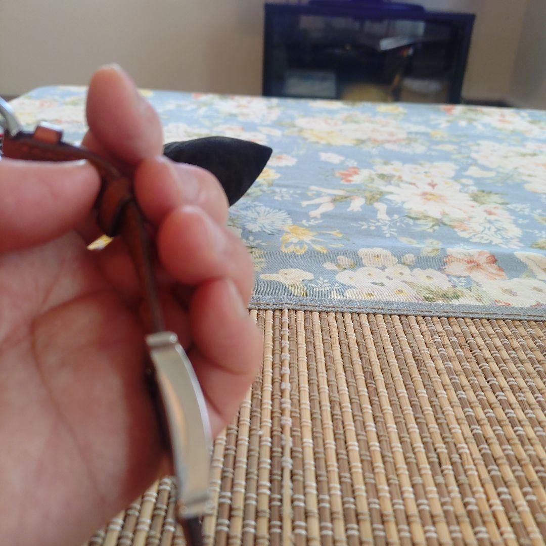 【HERMES】Hウォッチオレンジレザー スクエア時計