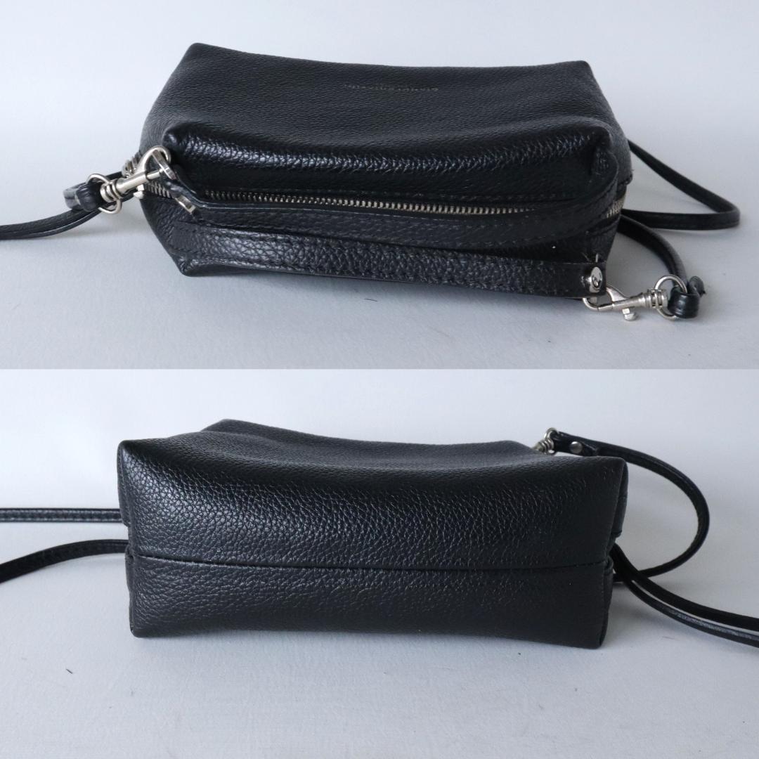 美品ジャンニキアリーニ アリファS 2wayショルダーバッグ ブラックイタリア製