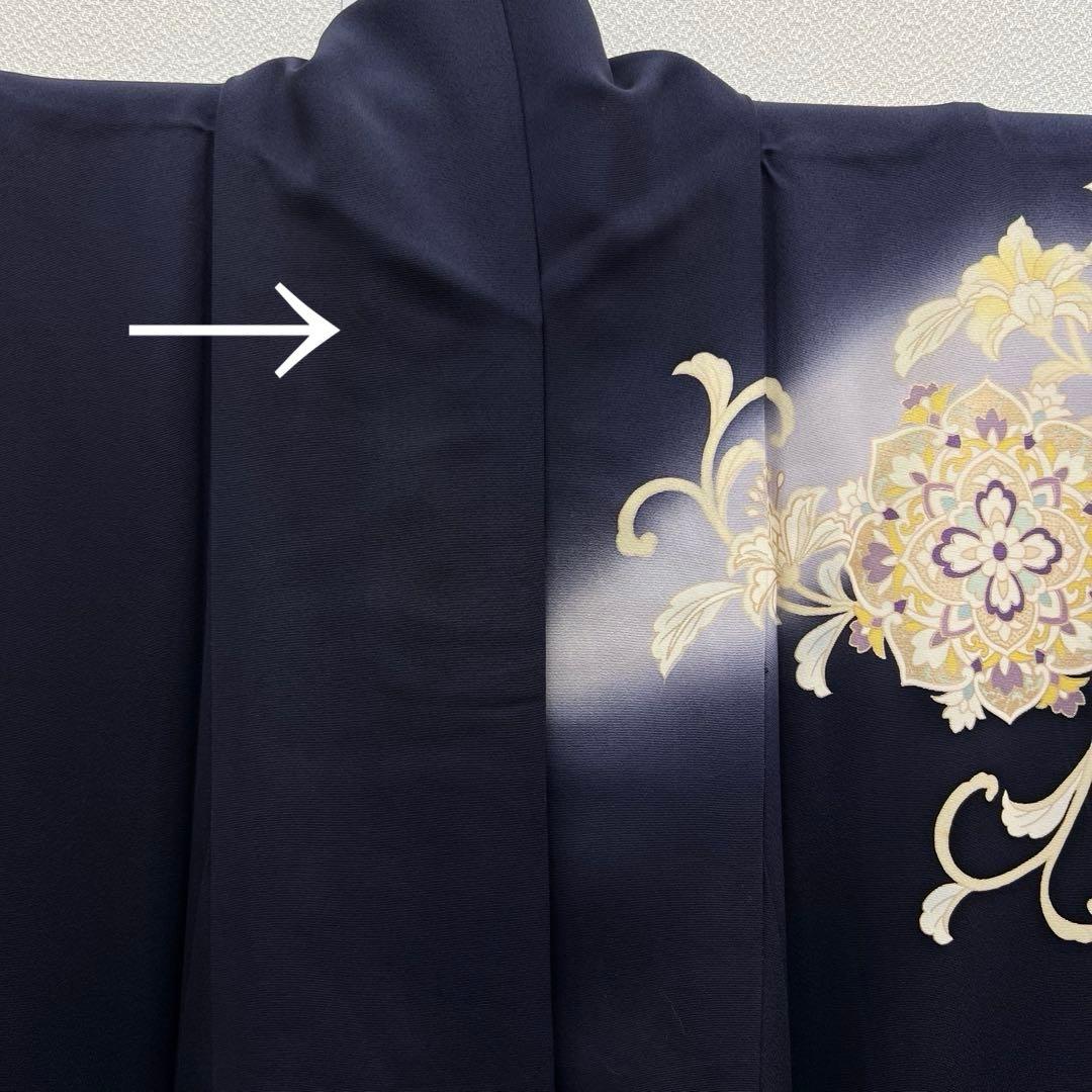 ボ*す様 裄68 正絹　袷　訪問着　アラベスク　難あり