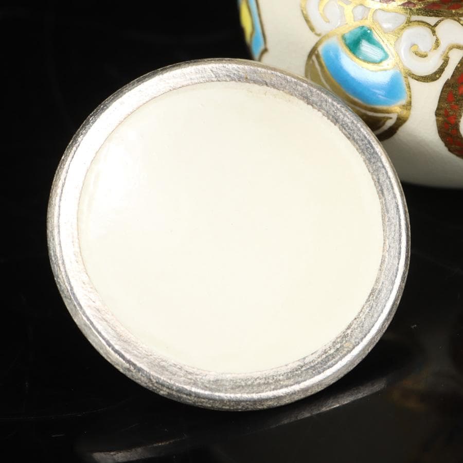 Y3030-2 茶道具 宮川香林 宝尽 袋形薄器 共箱　　GGG