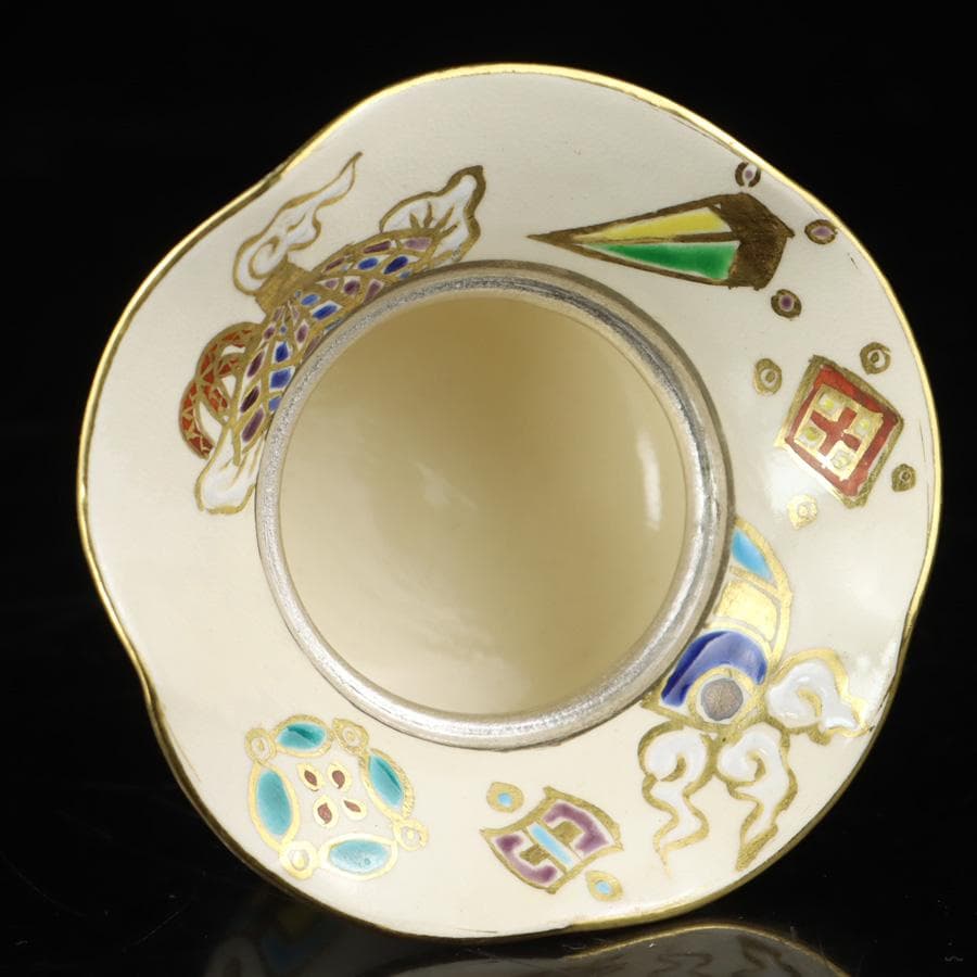 Y3030-2 茶道具 宮川香林 宝尽 袋形薄器 共箱　　GGG