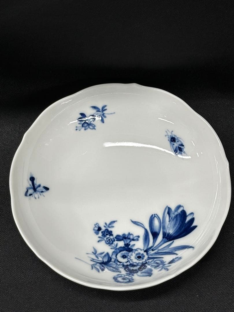 【USED美品】meissen マイセン　青い花　トリオ　C&S プレート