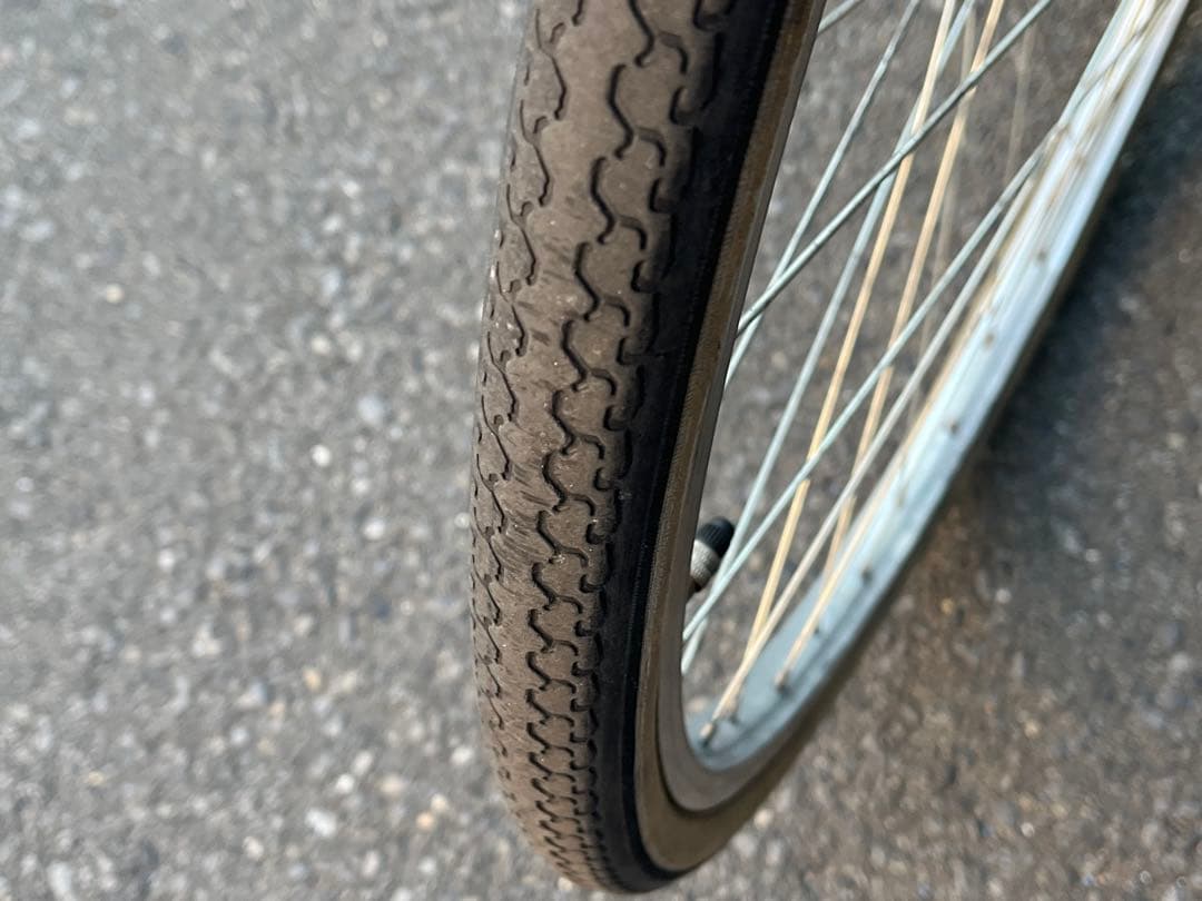 中古LEDオートライト6段変速自転車★27インチ★大型カゴ★ミント※配達地域限定