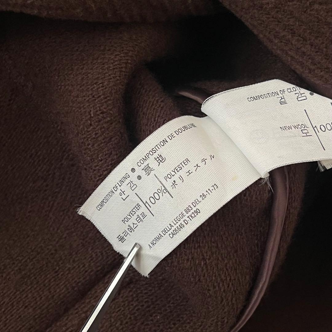 美品 グローバーオール キングストン ヘリンボーン ダッフルコート L ブラウン