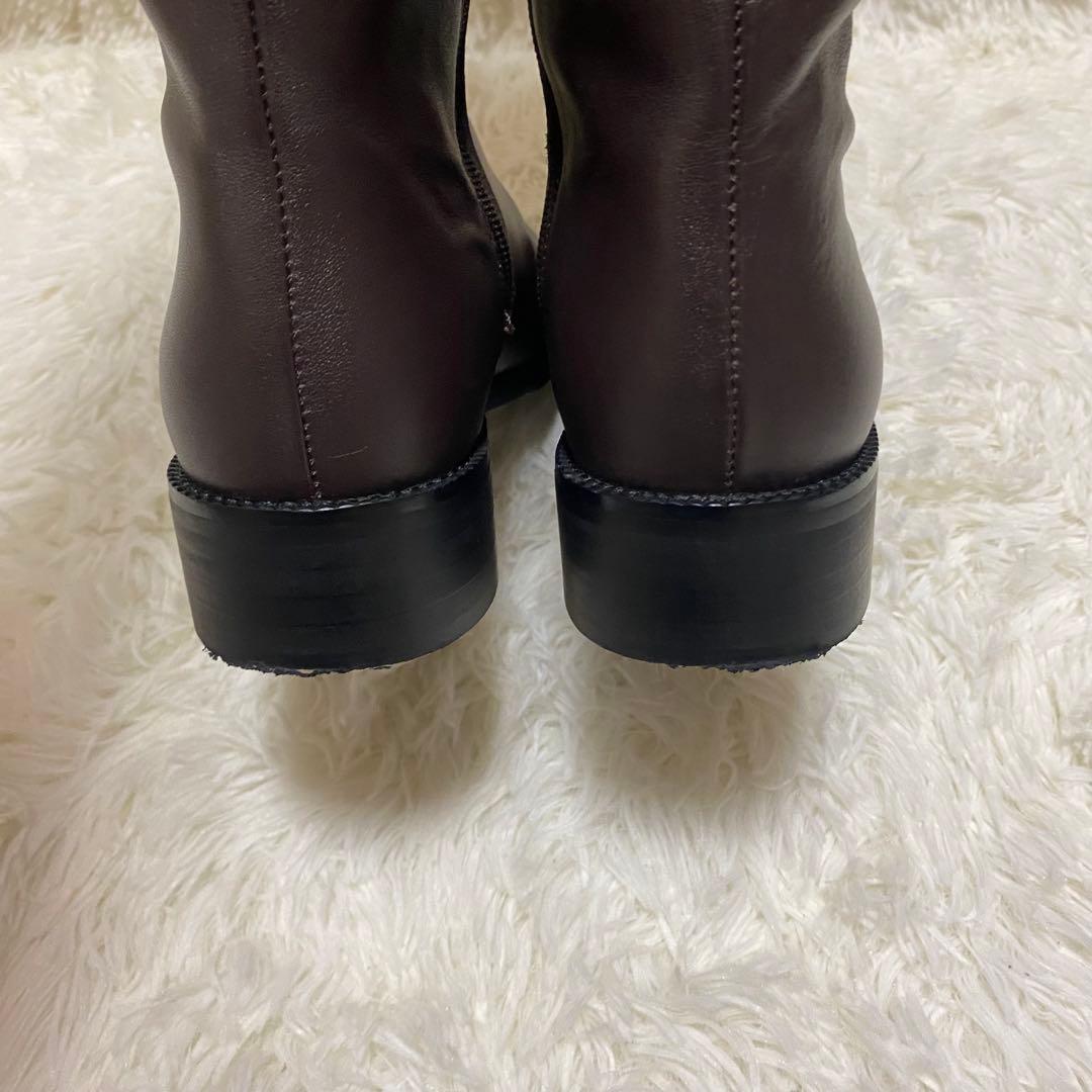 ✨REMME✨本革牛革サイドジップ レメ ブーツSLOBE IENA こげ茶箱付