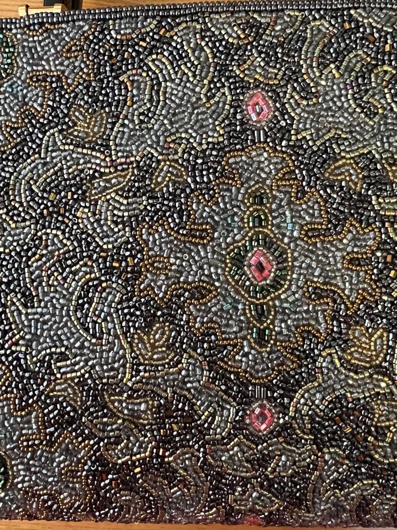 KUJAKUDO ビーズ刺繍　ハンドバッグ　和装バッグ