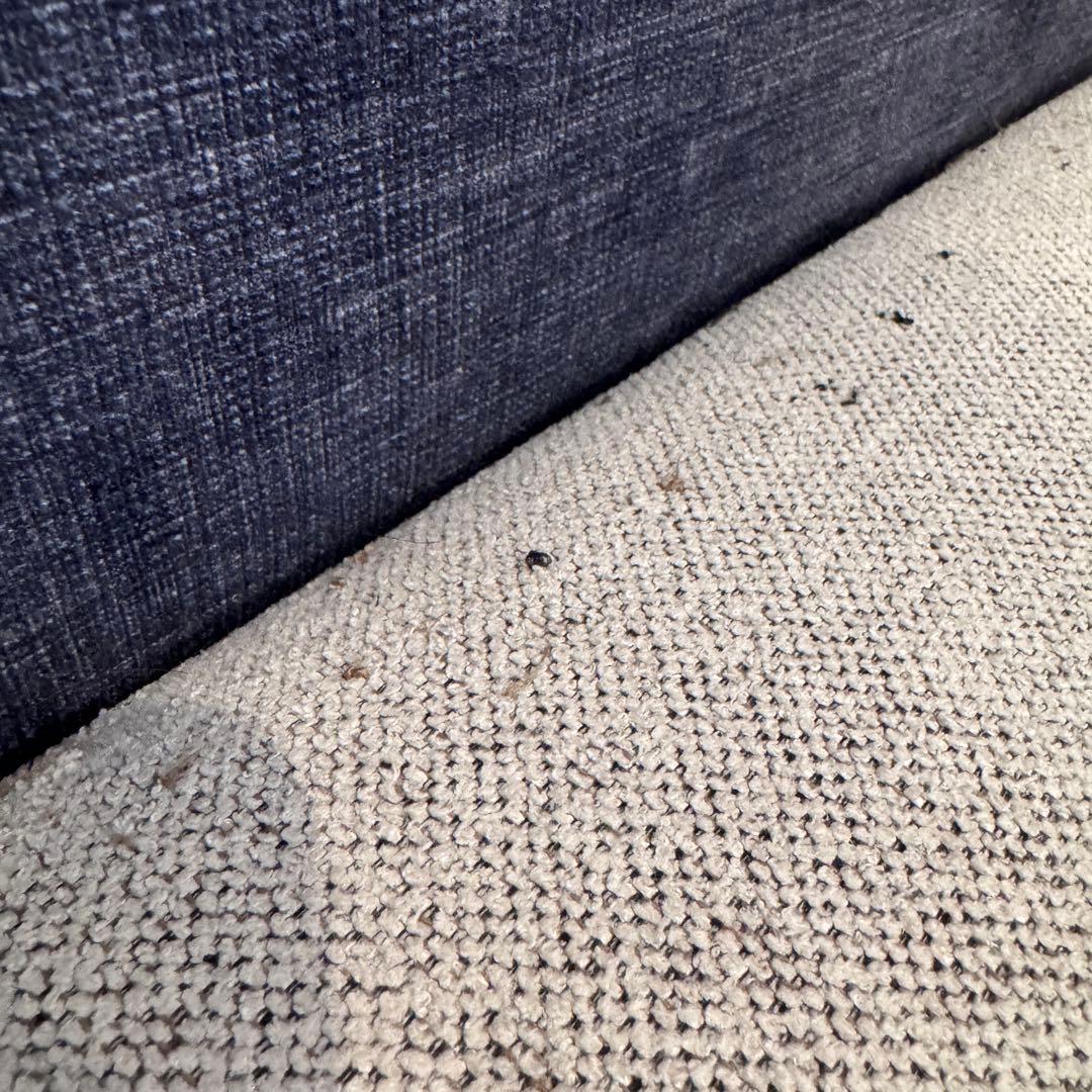 KEYUKA ケユカ L字型ソファ コーナーソファ 3人掛け ネイビー×グレー