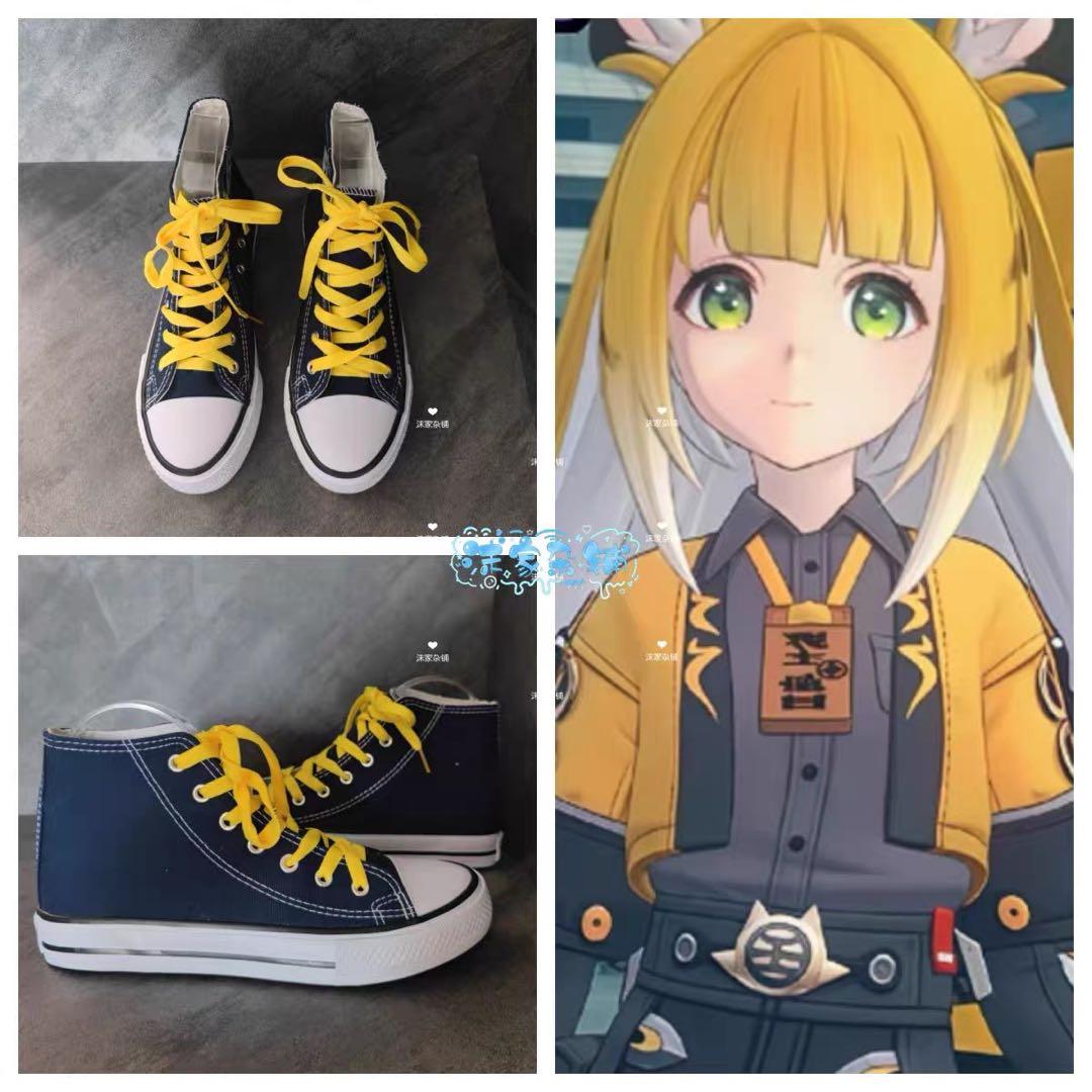 橘福福コスプレmサイズ　セット済みウイッグ/靴付き　ゼンゼロ