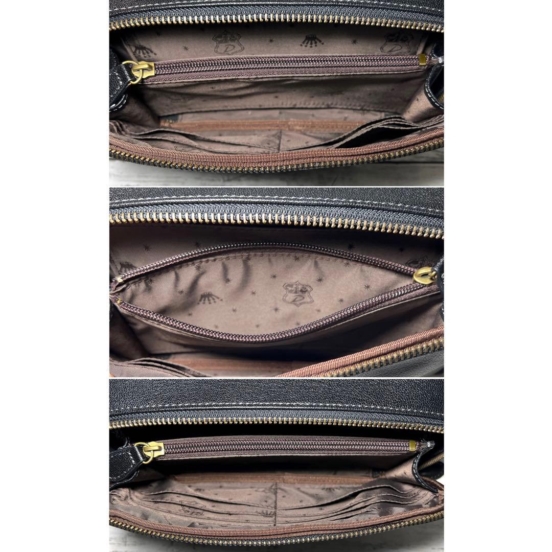 ＊sara＊✨Dakota ダコタ お財布ショルダーバッグ斜め掛けレザー黒